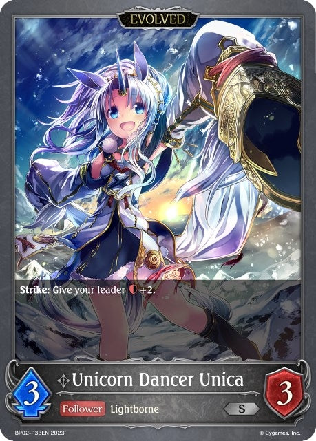Image for Unicorn Dancer Unica (Evolved) - P33EN (Foil) (BP02: Reign of Bahamut) (BP02-P33EN) - Shadowverse: Evolve