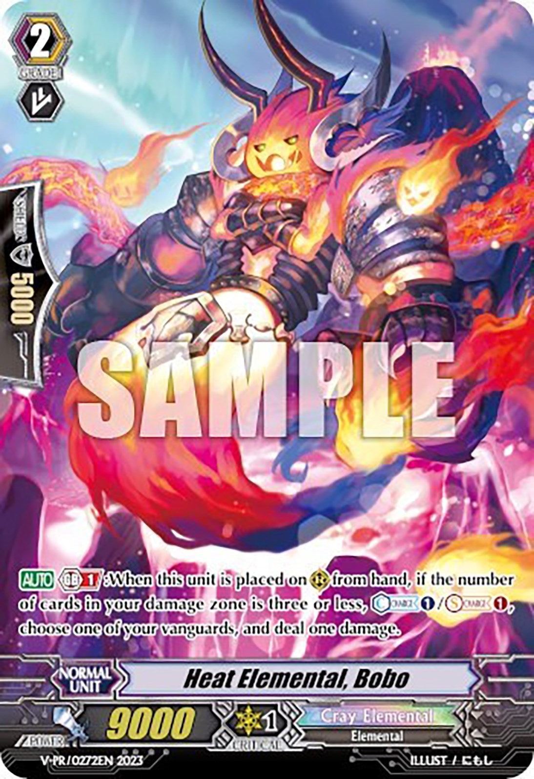 Image for Heat Elemental, Bobo (272) (V Promo Cards) (PR/0272EN) - Cardfight Vanguard