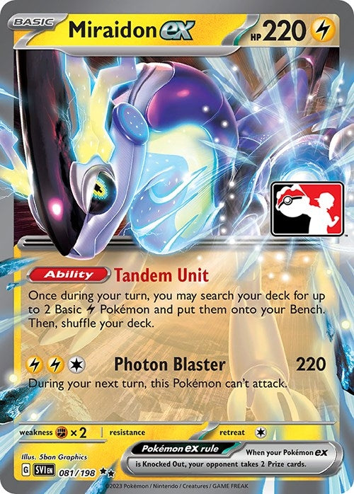 Image for Miraidon ex (Prize Pack Series Cards) (081/198) - Pokemon