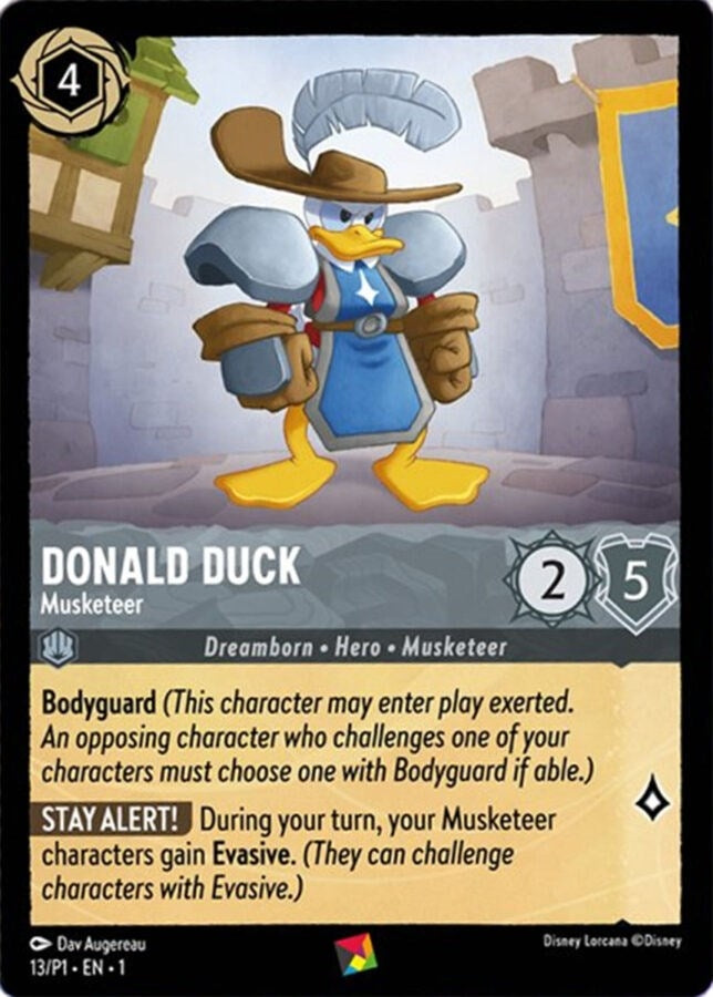 Image for Donald Duck - Musketeer (Disney Lorcana Promo Cards) (13) - Disney Lorcana