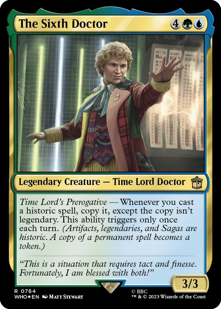 Image for The Sixth Doctor (Surge Foil) (Universes Beyond: Doctor Who) (764) - Magic: The Gathering