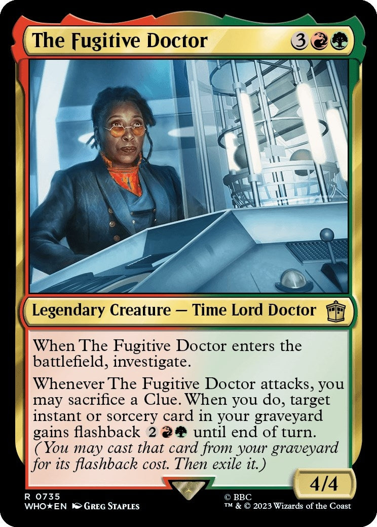 Image for The Fugitive Doctor (Surge Foil) (Universes Beyond: Doctor Who) (735) - Magic: The Gathering