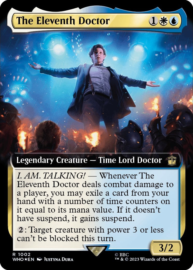 Image for The Eleventh Doctor (Extended Art) (Surge Foil) (Universes Beyond: Doctor Who) (1002) - Magic: The Gathering