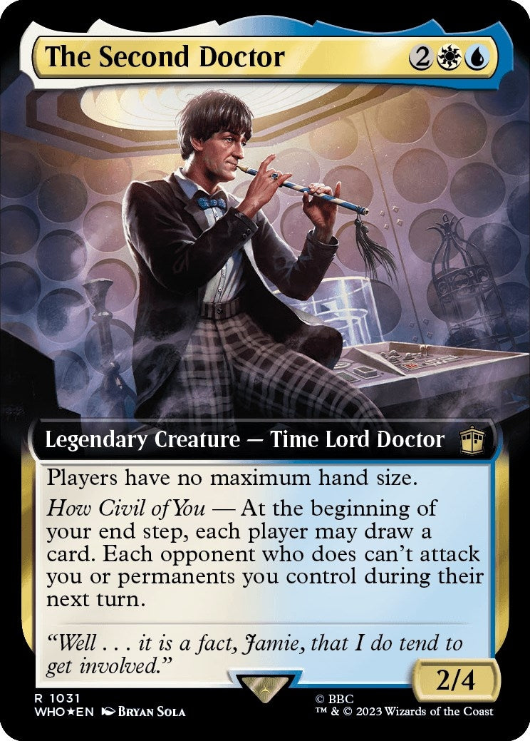 Image for The Second Doctor (Extended Art) (Surge Foil) (Universes Beyond: Doctor Who) (1031) - Magic: The Gathering