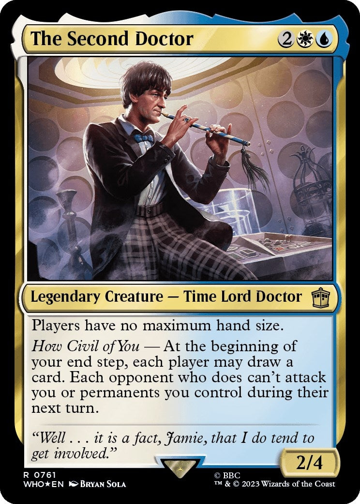 Image for The Second Doctor (Surge Foil) (Universes Beyond: Doctor Who) (761) - Magic: The Gathering