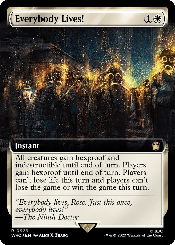 Image for Everybody Lives! (Extended Art) (Surge Foil) (Universes Beyond: Doctor Who) (929) - Magic: The Gathering