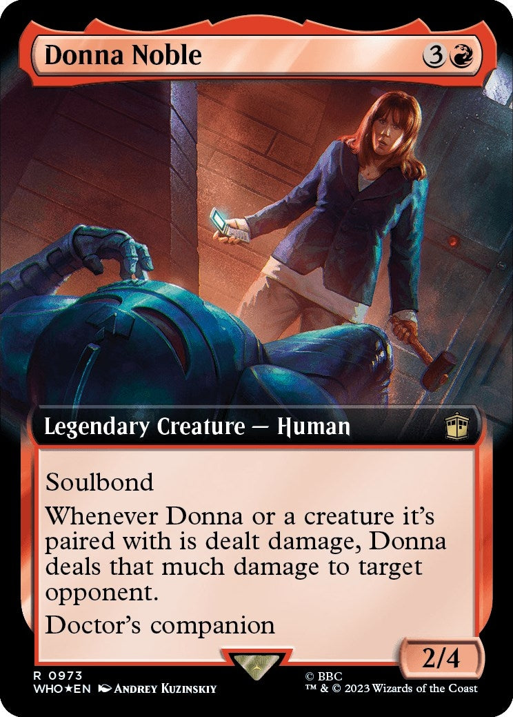 Image for Donna Noble (Extended Art) (Surge Foil) (Universes Beyond: Doctor Who) (973) - Magic: The Gathering