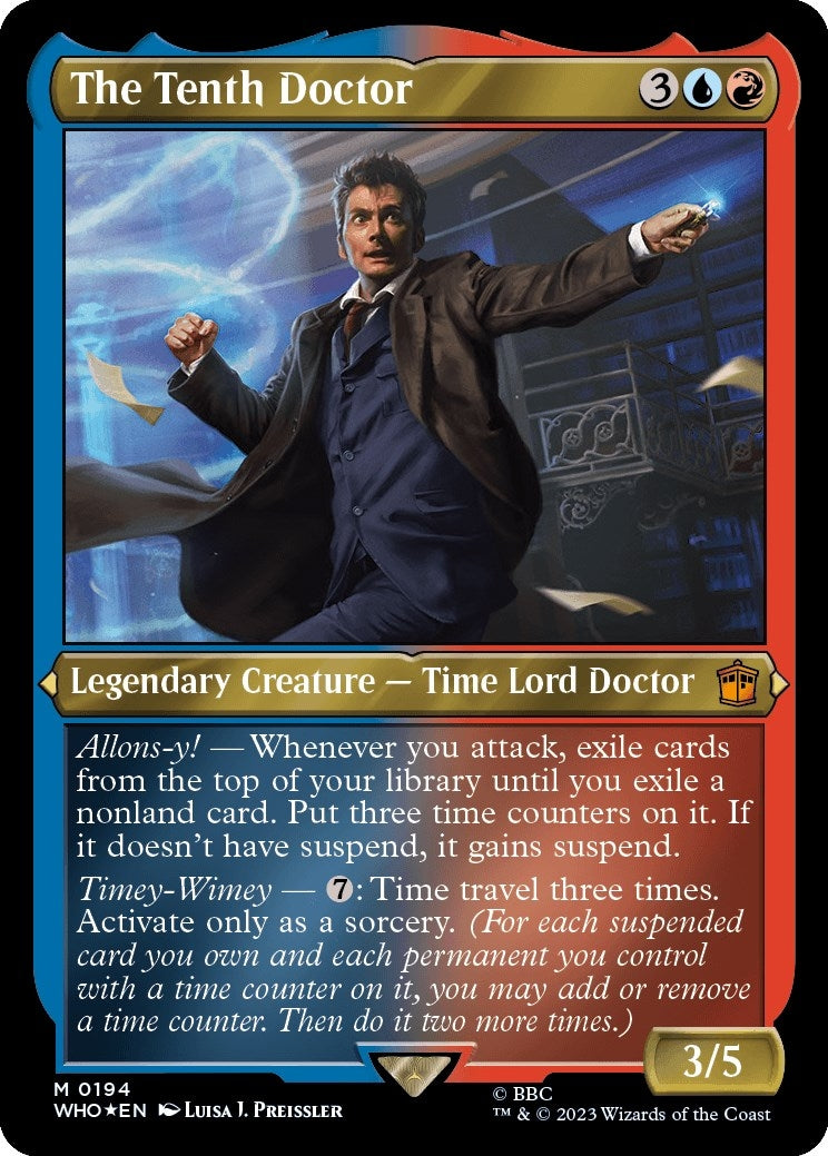 Image for The Tenth Doctor (Display Commander) - Thick Stock (Universes Beyond: Doctor Who) (194) - Magic: The Gathering