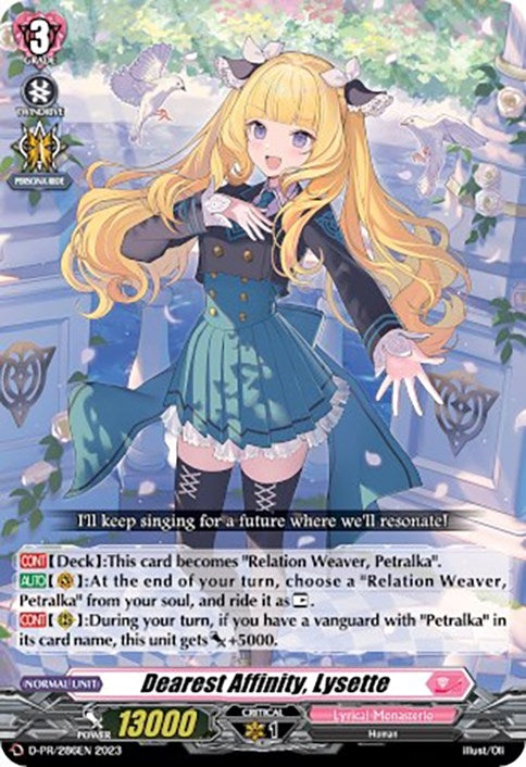 Image for Dearest Affinity, Lysette (D Promo Cards) (D-PR/286) - Cardfight Vanguard