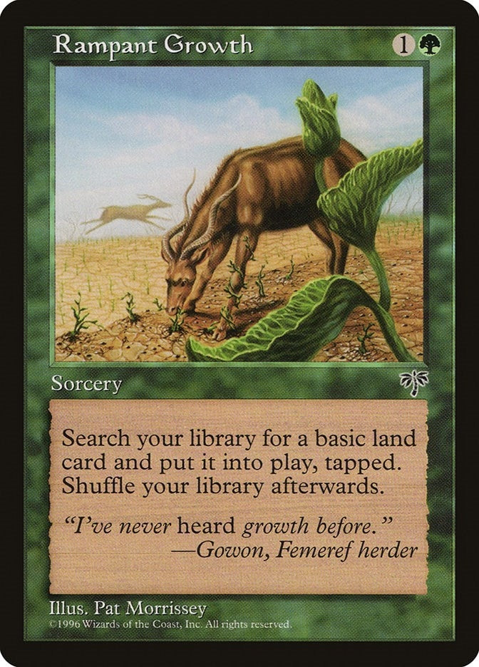 Image for Rampant Growth (Mirage) - Magic: The Gathering