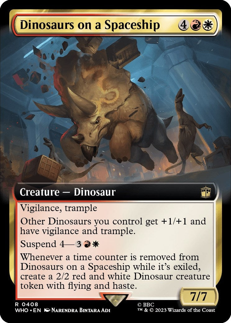 Image for Dinosaurs on a Spaceship (Extended Art) (Universes Beyond: Doctor Who) (408) - Magic: The Gathering