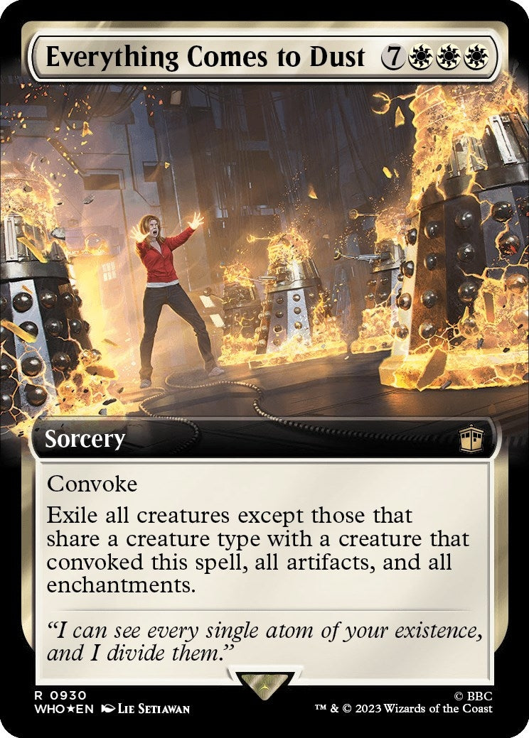 Image for Everything Comes to Dust (Extended Art) (Surge Foil) (Universes Beyond: Doctor Who) (930) - Magic: The Gathering