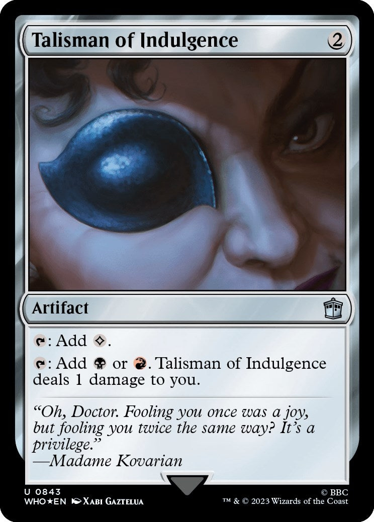 Image for Talisman of Indulgence (Surge Foil) (Universes Beyond: Doctor Who) (843) - Magic: The Gathering