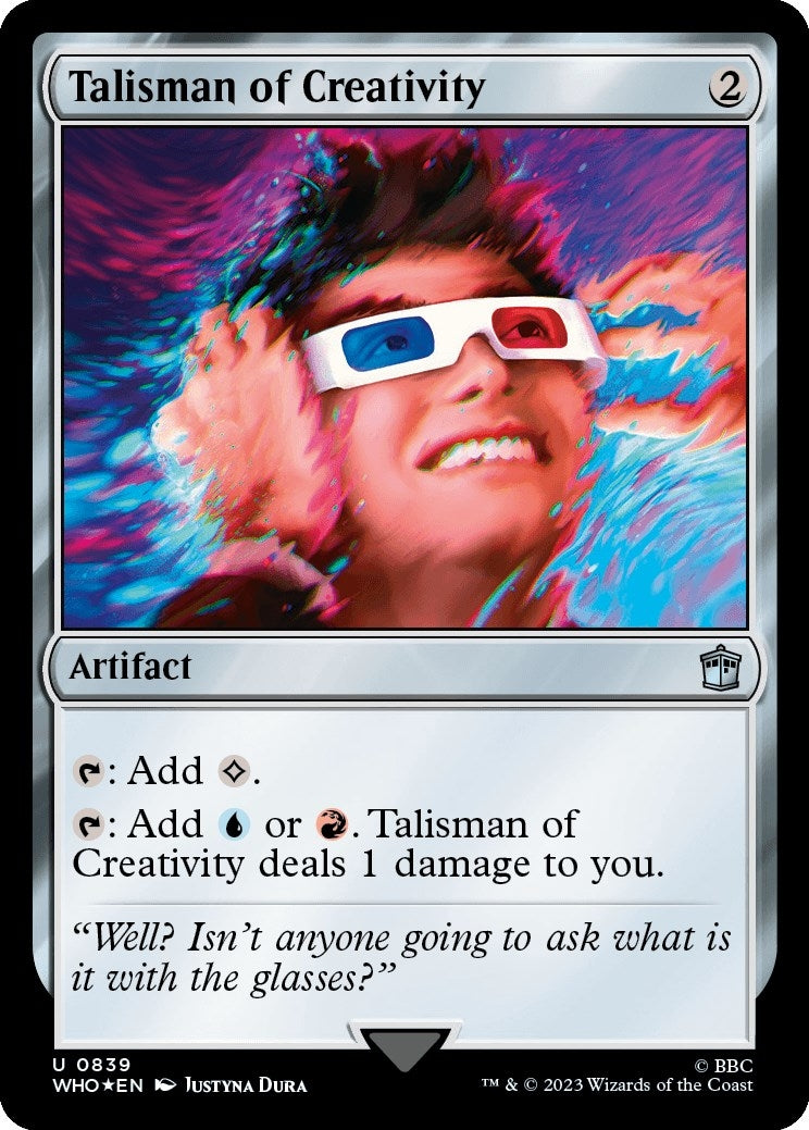 Image for Talisman of Creativity (Surge Foil) (Universes Beyond: Doctor Who) (839) - Magic: The Gathering