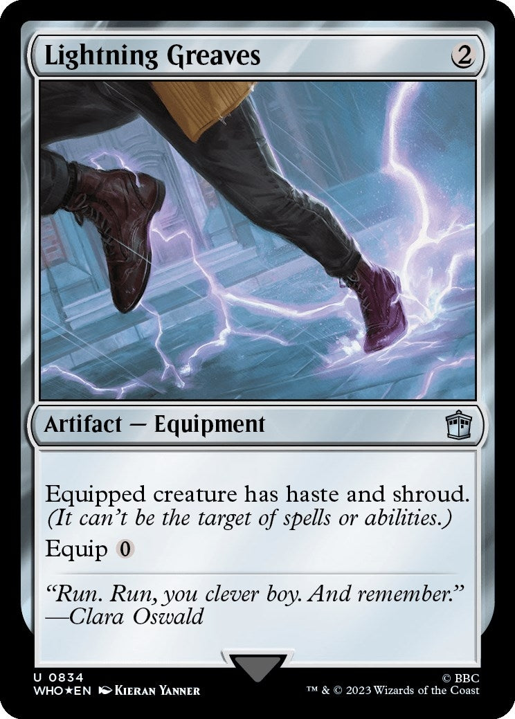 Image for Lightning Greaves (Surge Foil) (Universes Beyond: Doctor Who) (834) - Magic: The Gathering