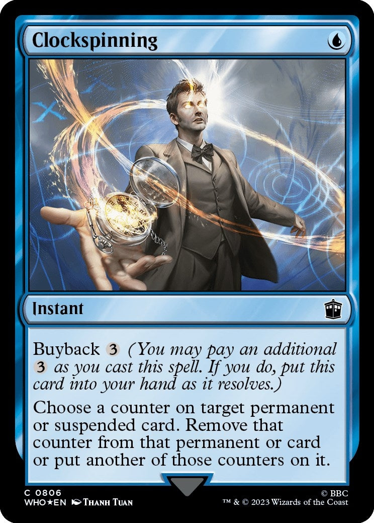 Image for Clockspinning (Surge Foil) (Universes Beyond: Doctor Who) (806) - Magic: The Gathering
