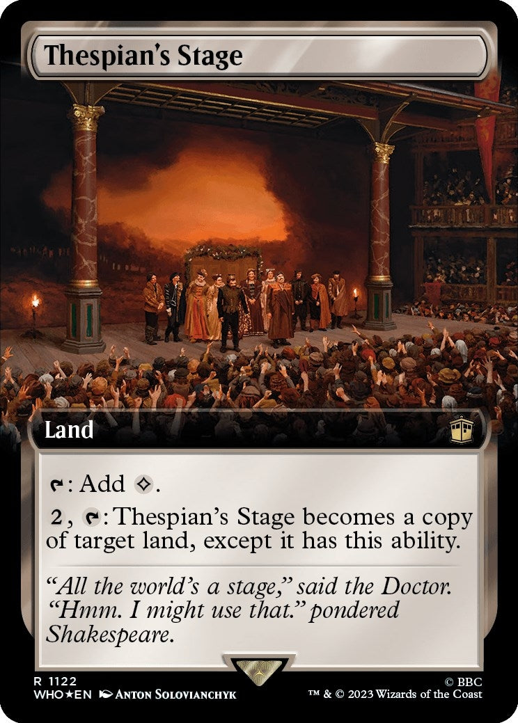 Image for Thespian's Stage (Extended Art) (Surge Foil) (Universes Beyond: Doctor Who) (1122) - Magic: The Gathering