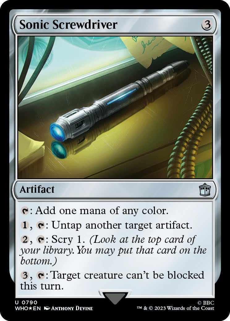Image for Sonic Screwdriver (0790) (Surge Foil) (Universes Beyond: Doctor Who) (790) - Magic: The Gathering