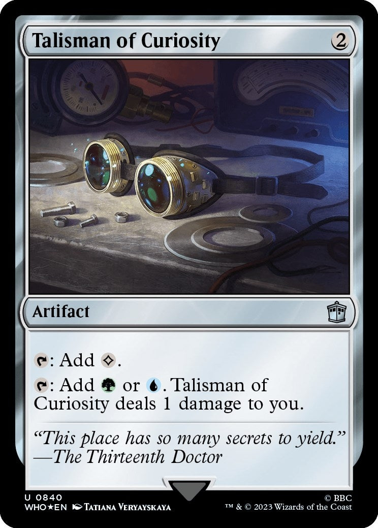 Image for Talisman of Curiosity (Surge Foil) (Universes Beyond: Doctor Who) (840) - Magic: The Gathering