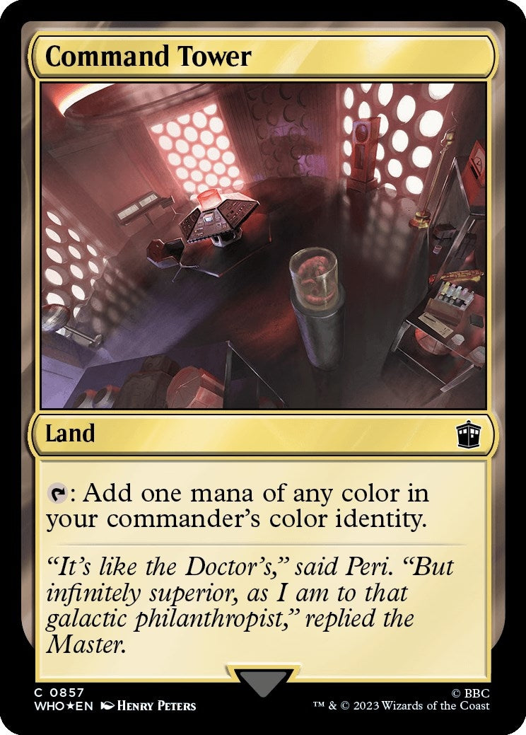 Image for Command Tower (0857) (Surge Foil) (Universes Beyond: Doctor Who) (857) - Magic: The Gathering