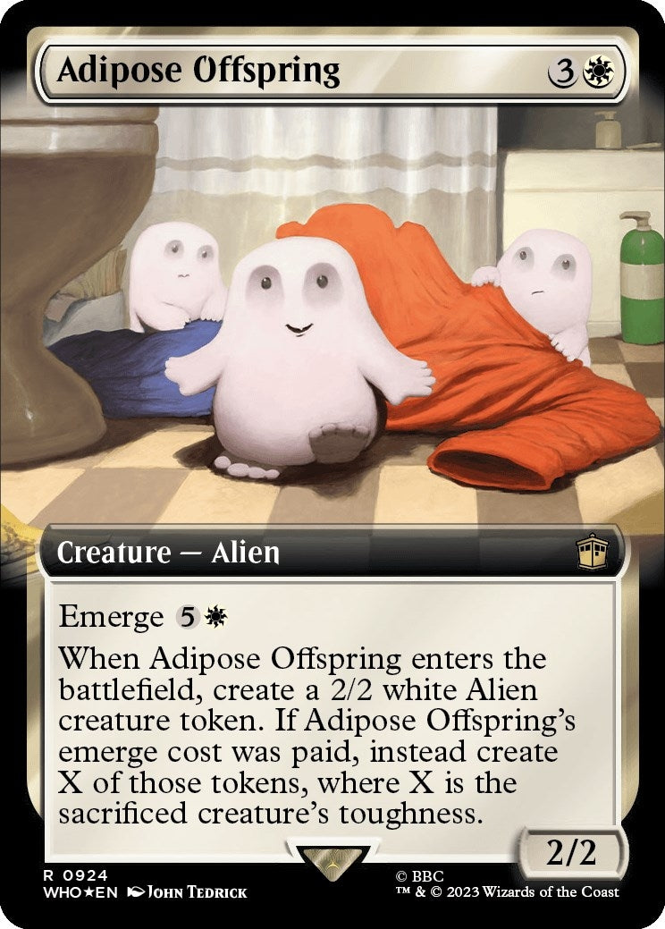 Image for Adipose Offspring (Extended Art) (Surge Foil) (Universes Beyond: Doctor Who) (924) - Magic: The Gathering