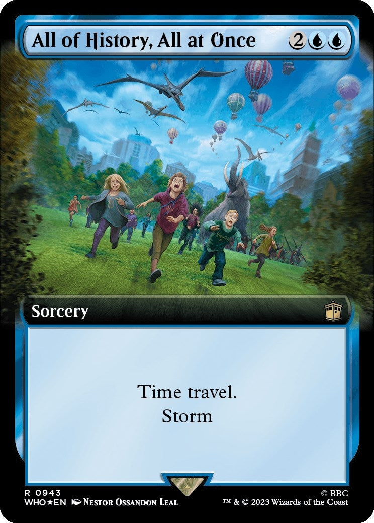 Image for All of History, All at Once (Extended Art) (Surge Foil) (Universes Beyond: Doctor Who) (943) - Magic: The Gathering
