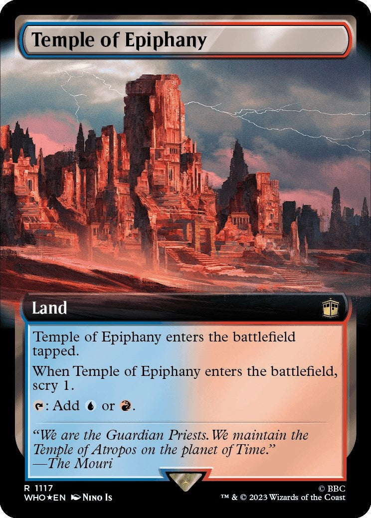 Image for Temple of Epiphany (Extended Art) (Surge Foil) (Universes Beyond: Doctor Who) (1117) - Magic: The Gathering