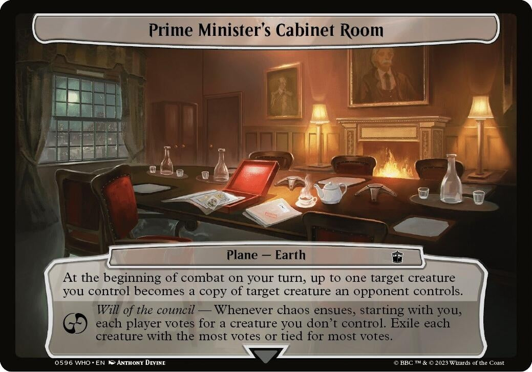 Image for Prime Minister's Cabinet Room (Planechase: Universes Beyond: Doctor Who) (596) - Magic: The Gathering