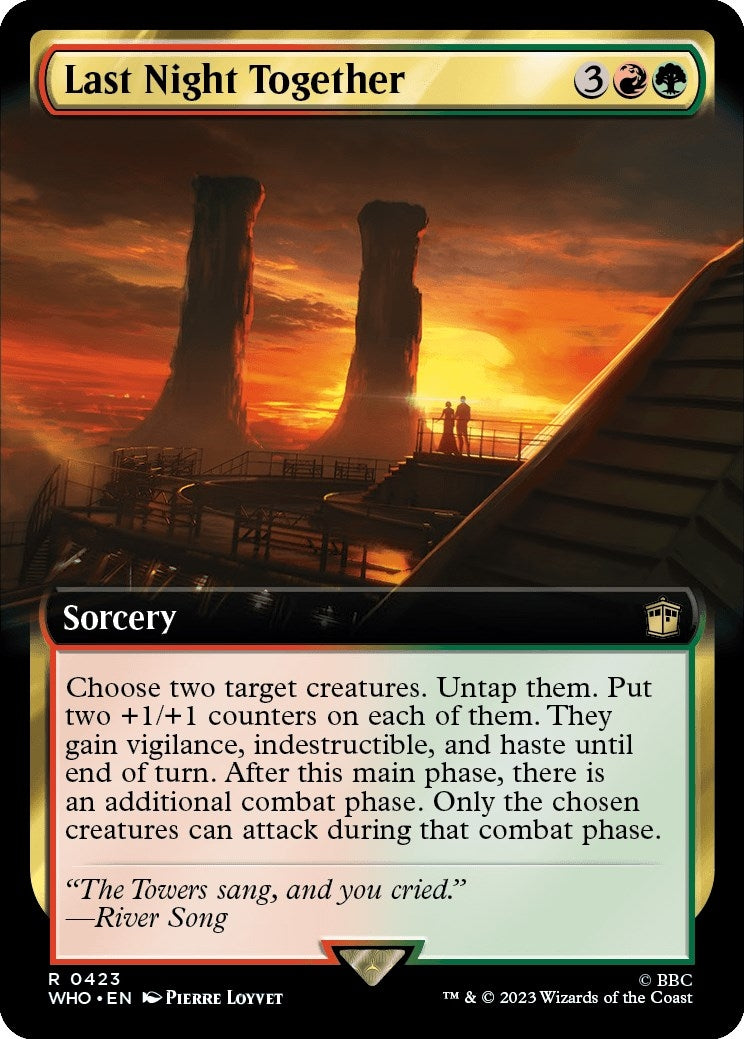 Image for Last Night Together (Extended Art) (Universes Beyond: Doctor Who) (423) - Magic: The Gathering