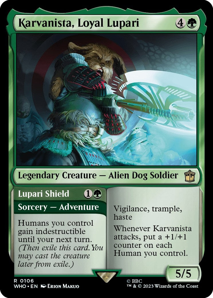 Image for Karvanista, Loyal Lupari (Universes Beyond: Doctor Who) (106) - Magic: The Gathering