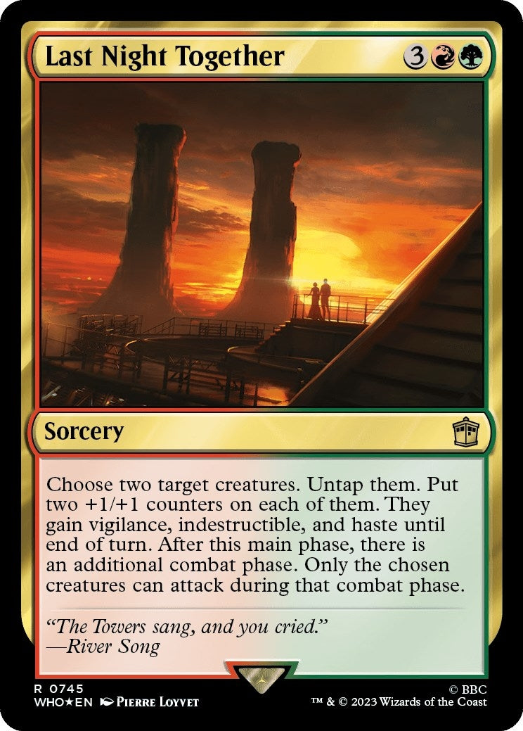 Image for Last Night Together (Surge Foil) (Universes Beyond: Doctor Who) (745) - Magic: The Gathering