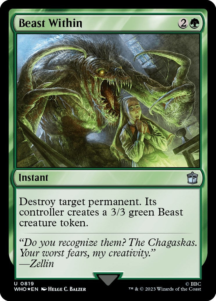 Image for Beast Within (Surge Foil) (Universes Beyond: Doctor Who) (819) - Magic: The Gathering