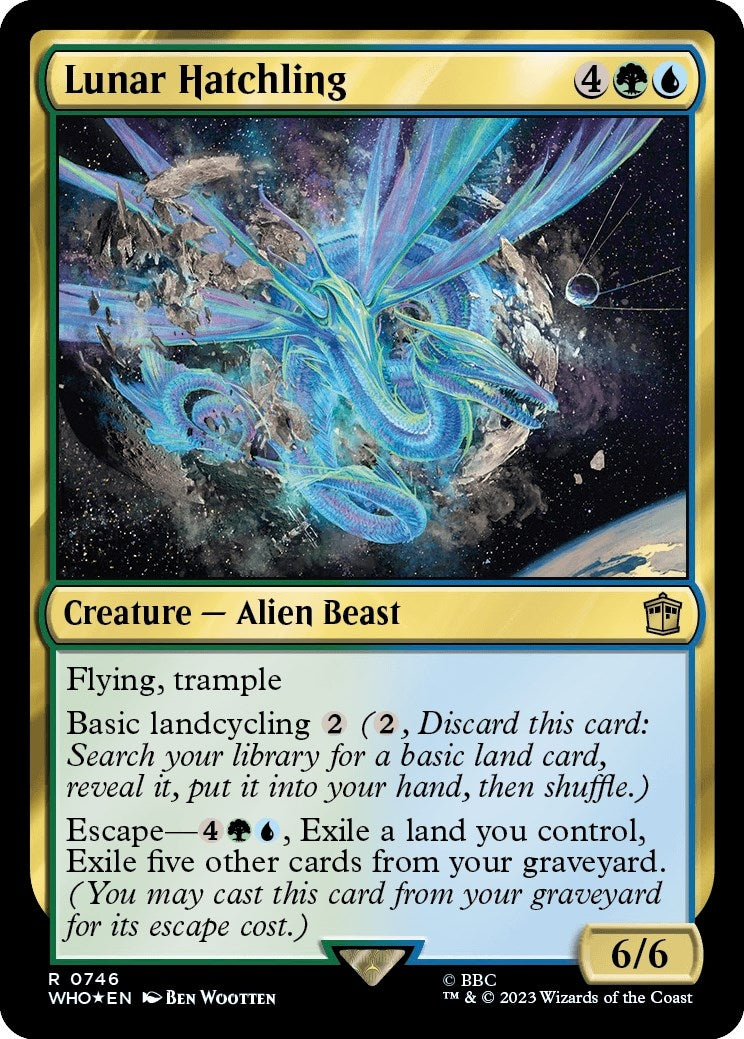 Image for Lunar Hatchling (Surge Foil) (Universes Beyond: Doctor Who) (746) - Magic: The Gathering
