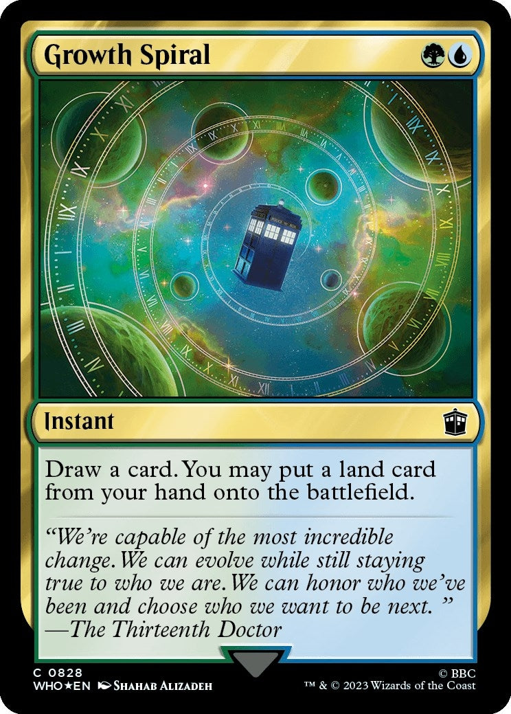 Image for Growth Spiral (Surge Foil) (Universes Beyond: Doctor Who) (828) - Magic: The Gathering