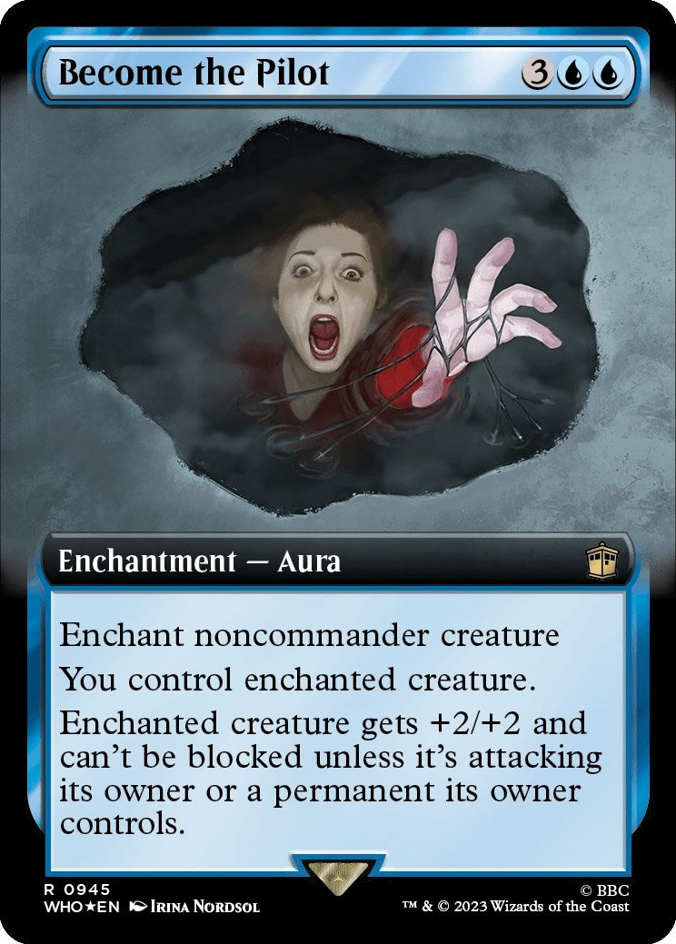 Image for Become the Pilot (Extended Art) (Surge Foil) (Universes Beyond: Doctor Who) (945) - Magic: The Gathering