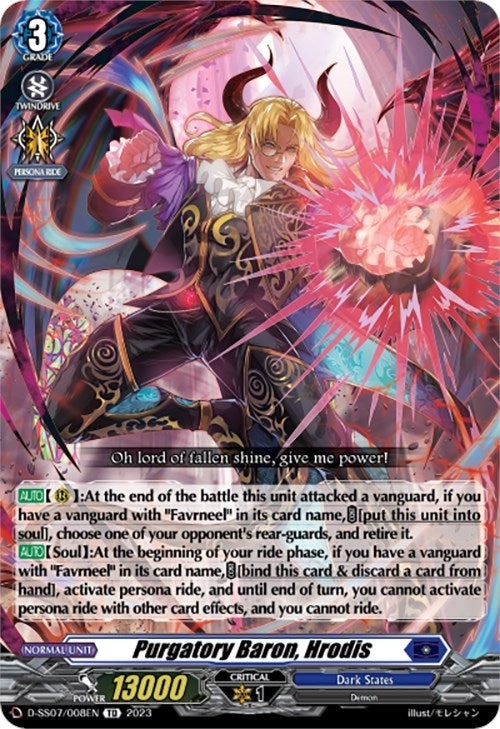 Image for Purgatory Baron, Hrodis (D-SS07: Stand Up Deckset "Favrneel") (D-SS07/008EN) - Cardfight Vanguard
