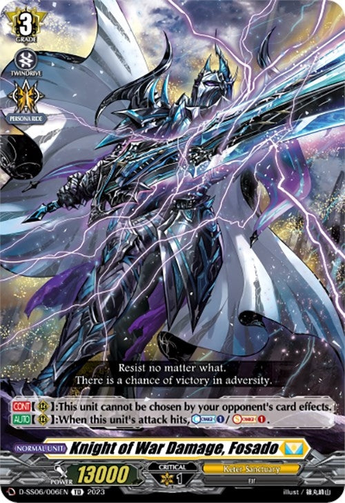 Image for Knight of War Damage, Fosado (D-SS06: Stand Up Deckset "Gramgrace") (D-SS06/006EN) - Cardfight Vanguard