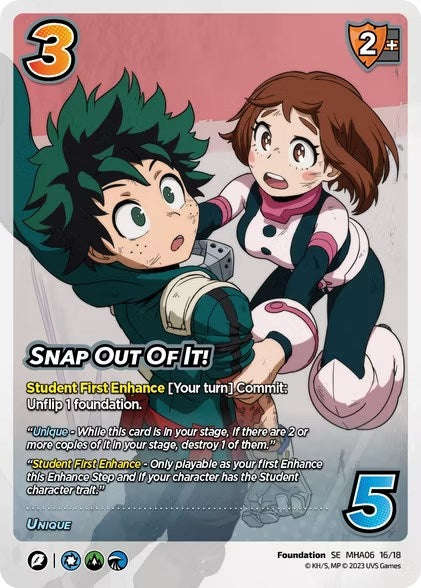 Image for Snap Out Of It! (UniVersus: My Hero Academia: Jet Burn) (16/18) - UniVersus