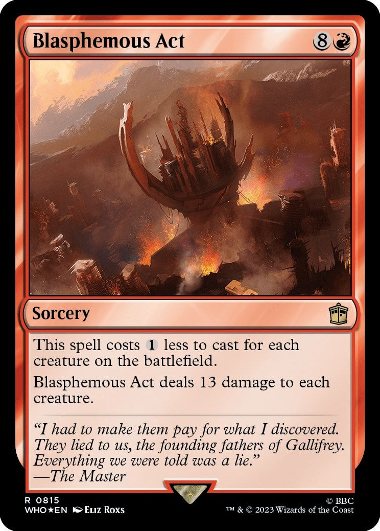 Image for Blasphemous Act (Surge Foil) (Universes Beyond: Doctor Who) (815) - Magic: The Gathering