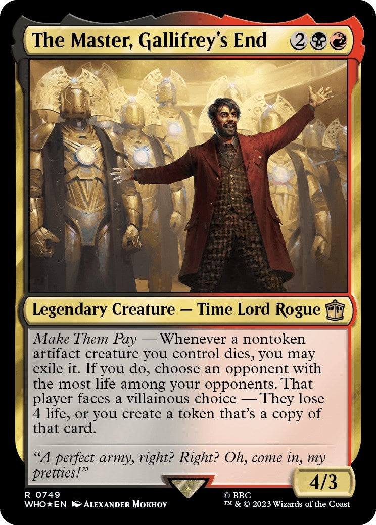 Image for The Master, Gallifrey's End (Surge Foil) (Universes Beyond: Doctor Who) (749) - Magic: The Gathering