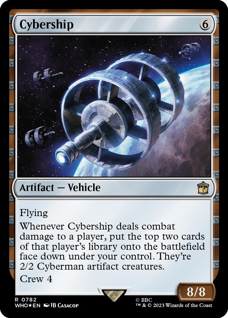 Image for Cybership (Surge Foil) (Universes Beyond: Doctor Who) (782) - Magic: The Gathering