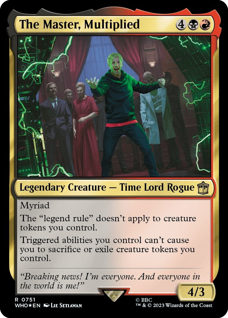 Image for The Master, Multiplied (Surge Foil) (Universes Beyond: Doctor Who) (751) - Magic: The Gathering