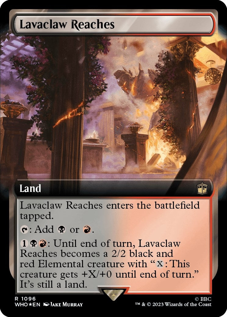 Image for Lavaclaw Reaches (Extended Art) (Surge Foil) (Universes Beyond: Doctor Who) (1096) - Magic: The Gathering
