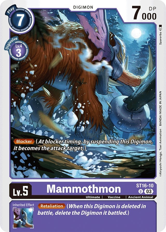 Image for Mammothmon (ST-16) (ST16-10 U) - Digimon Card Game