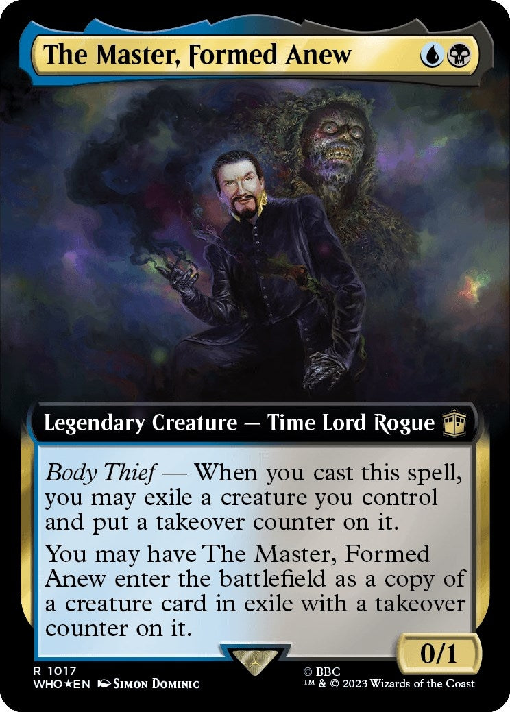 Image for The Master, Formed Anew (Extended Art) (Surge Foil) (Universes Beyond: Doctor Who) (1017) - Magic: The Gathering
