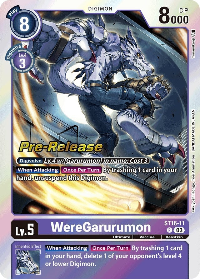Image for WereGarurumon (ST-16_PR) (ST16-11 R) - Digimon Card Game
