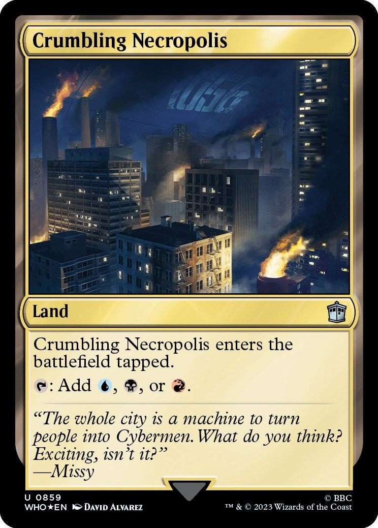 Image for Crumbling Necropolis (Surge Foil) (Universes Beyond: Doctor Who) (859) - Magic: The Gathering
