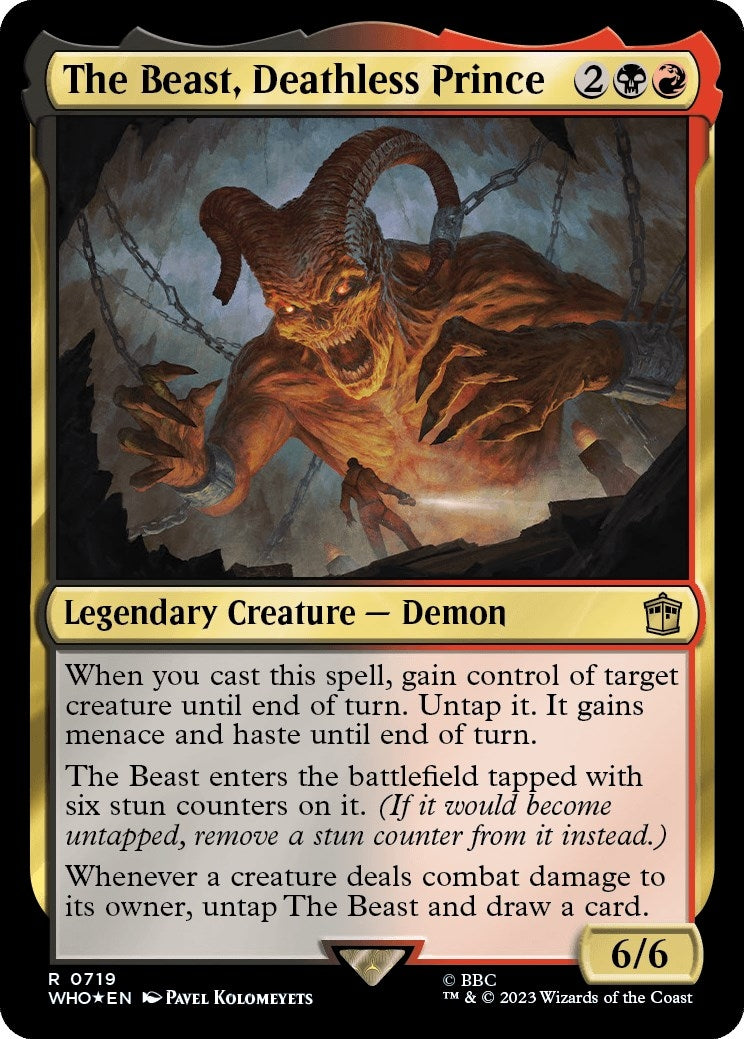 Image for The Beast, Deathless Prince (Surge Foil) (Universes Beyond: Doctor Who) (719) - Magic: The Gathering