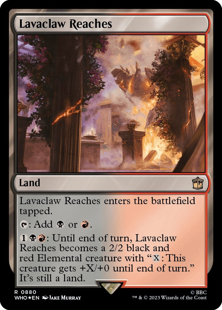 Image for Lavaclaw Reaches (Surge Foil) (Universes Beyond: Doctor Who) (880) - Magic: The Gathering
