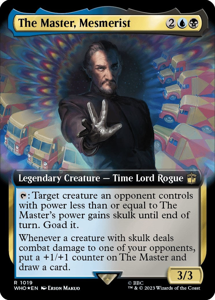 Image for The Master, Mesmerist (Extended Art) (Surge Foil) (Universes Beyond: Doctor Who) (1019) - Magic: The Gathering